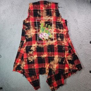NEW Savannah Jane Duster Vest Small Embroidered Southwestern Grunge Boho NWOT